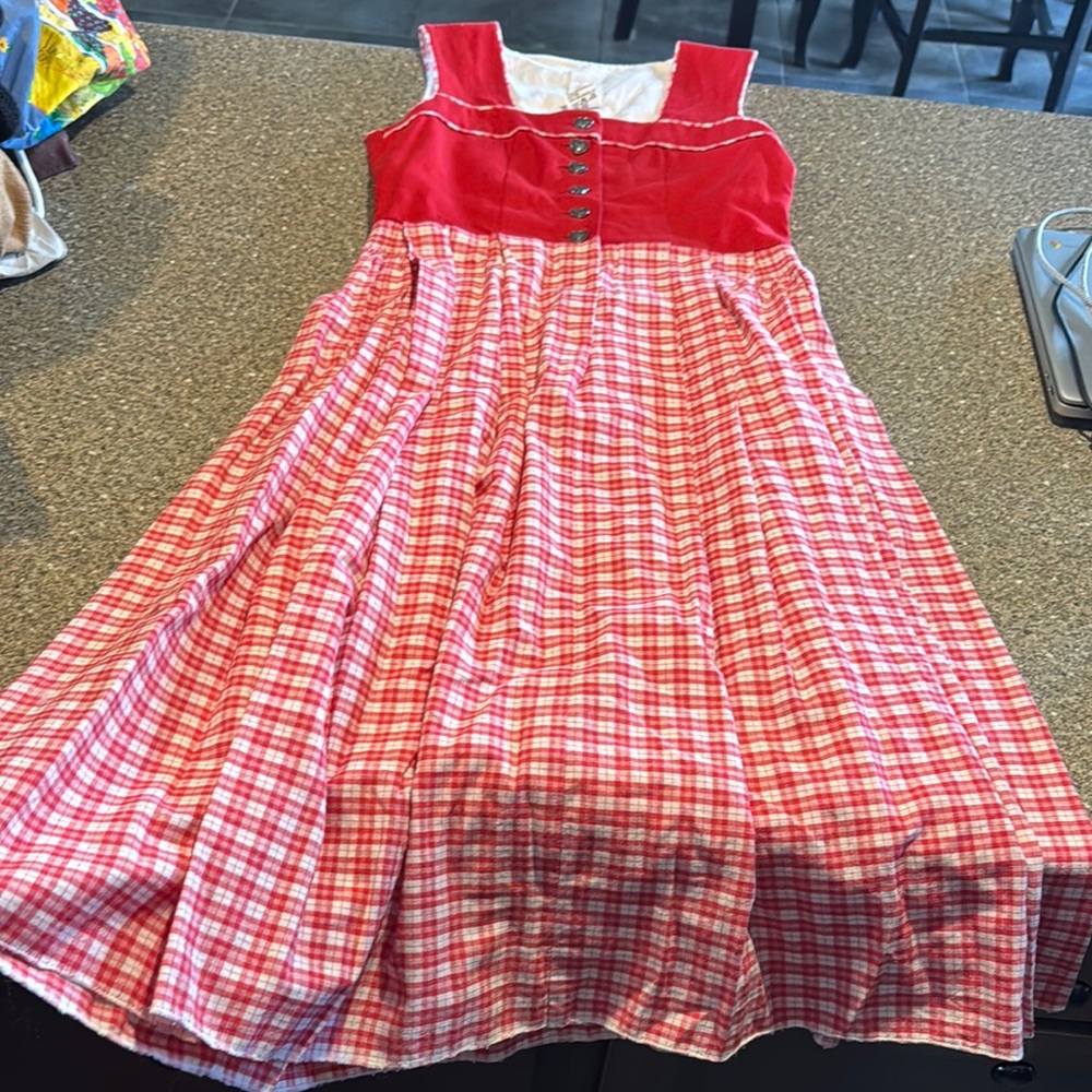 Vintage authentic german rose dirndl dress aus bayern